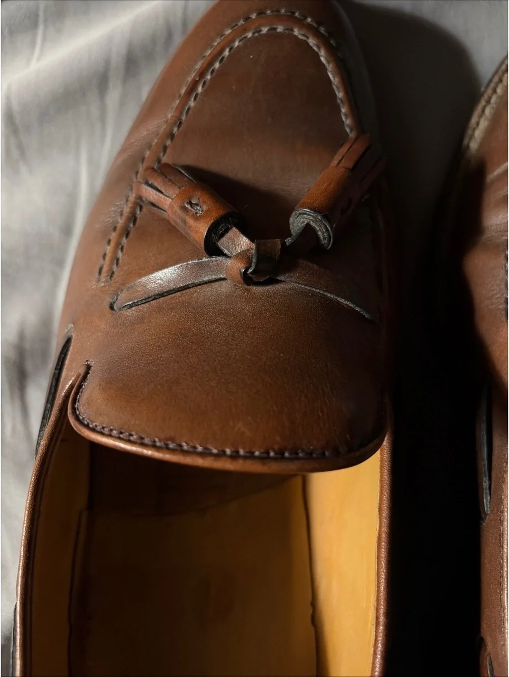 Brooks Brothers Brown Leather Tassel Loafers Size 10D